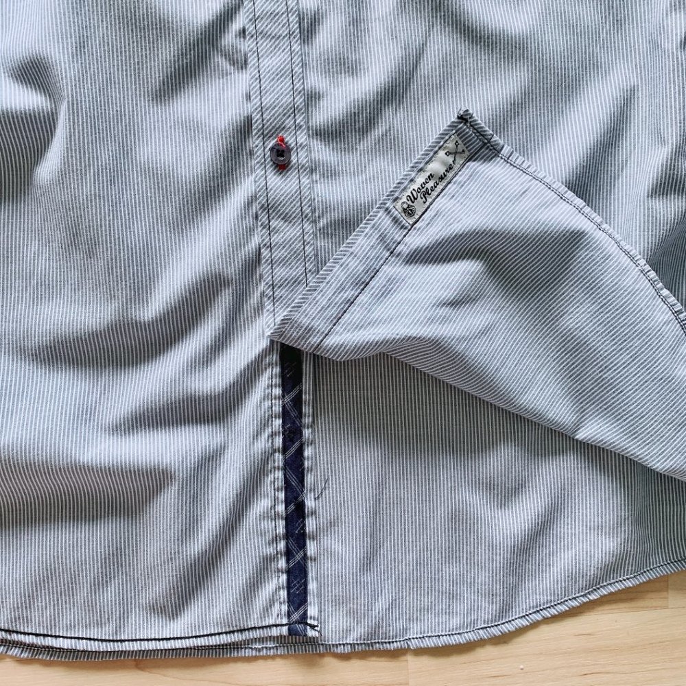 Sovereign Code Striped Pockets Button Front Shirt - Picture 14 of 15